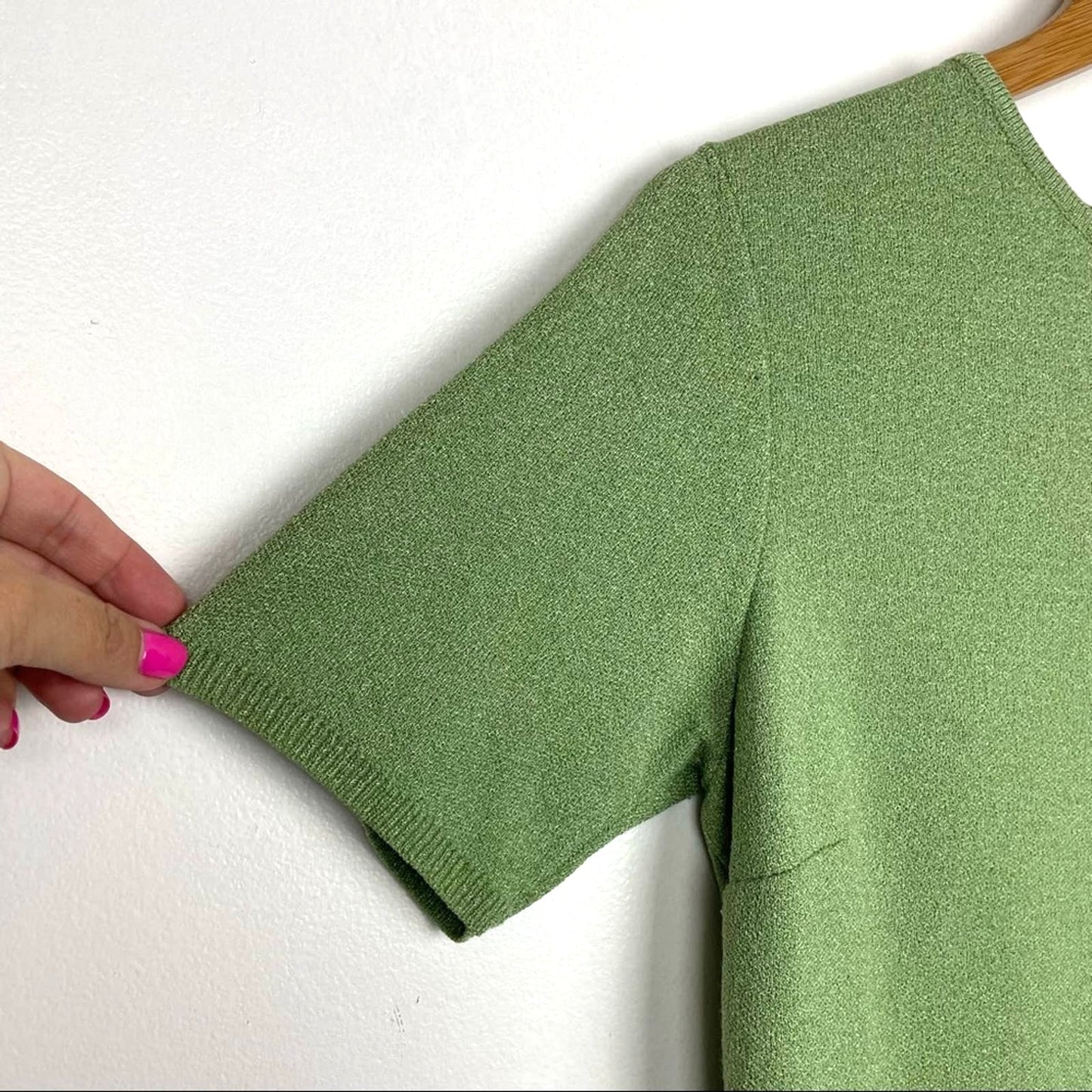 Vintage Short Sleeve Shirt & Matching Jacket Set Green Button Up