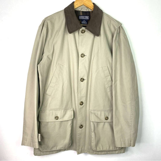 Lands End Vintage Barn Coat Utility Jacket Canvas M