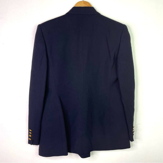 Ralph Lauren | Vintage Navy Blue Blazer Double Breasted Wool Emblem