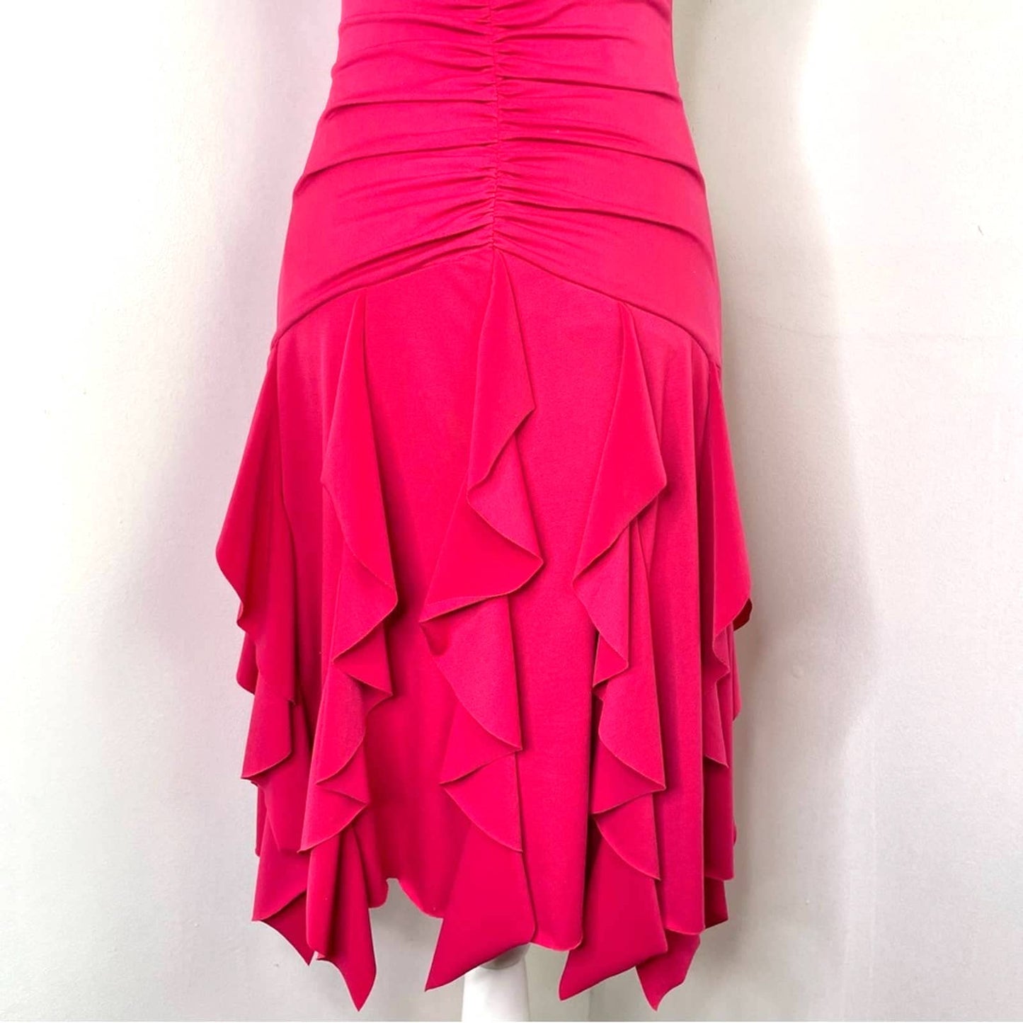 Vintage Scott McClintock Hot Pink Body Con Dress Small Barbie