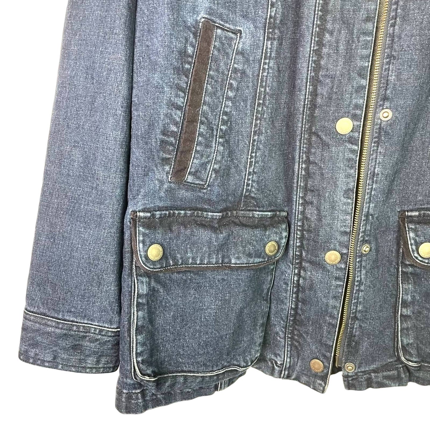 The Vermont Barn Coat Denim Jacket Many Pockets Utility M