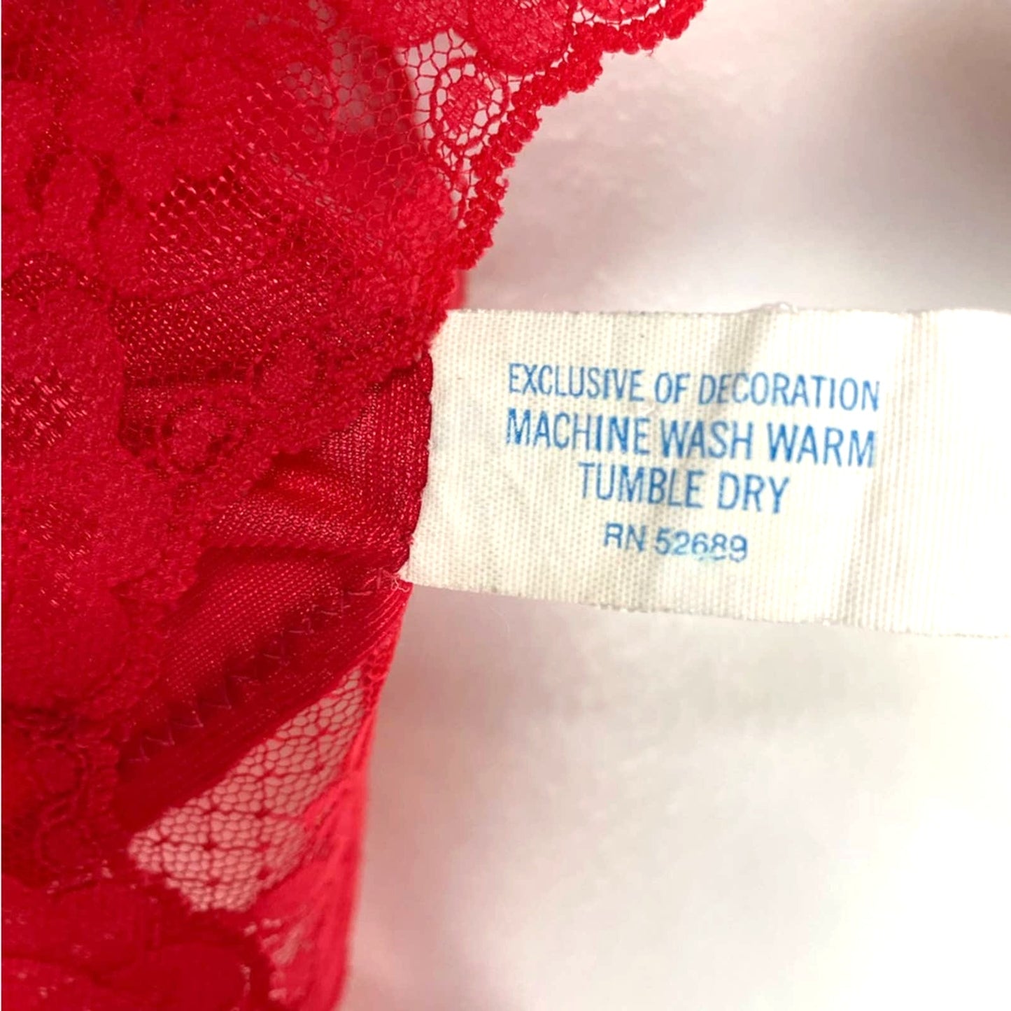 Vintage Red Lace Satin Tank Top Lingerie Cami Small