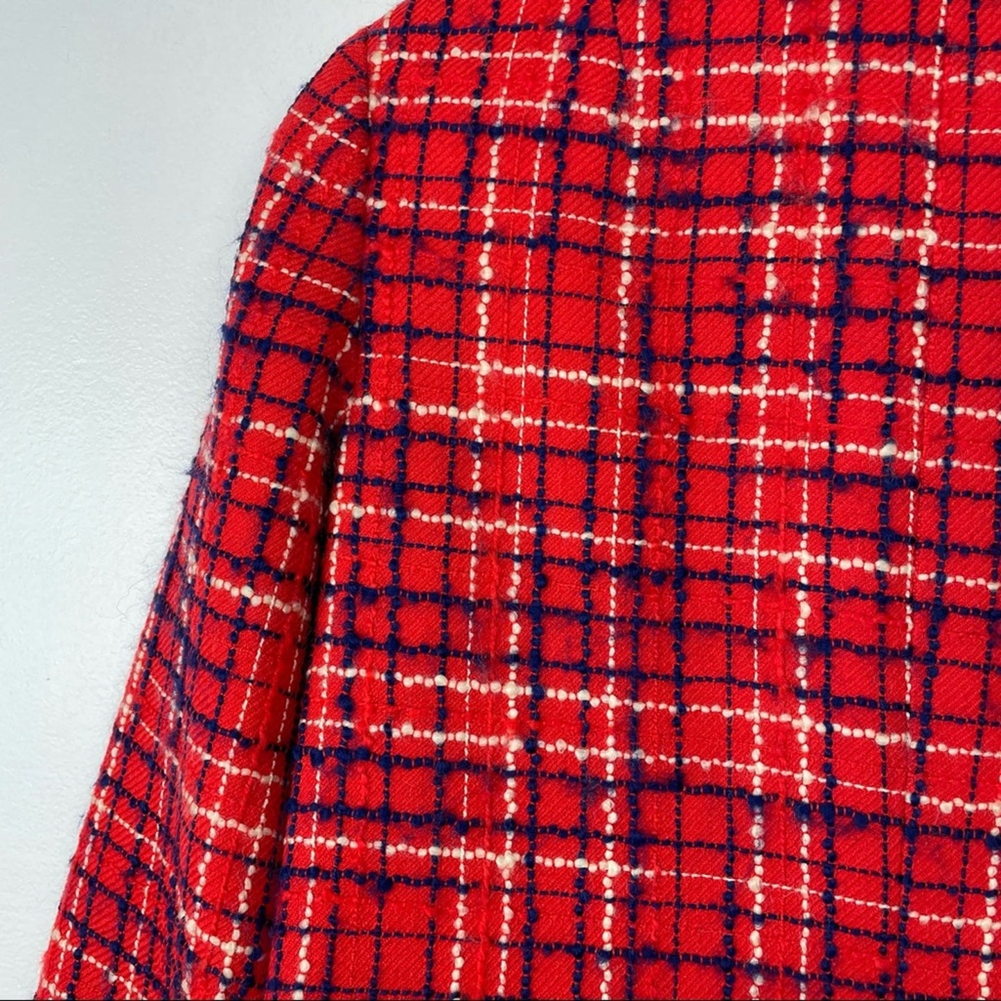 Vintage | Red Plaid Blazer Jacket New Flamingo Fashions 1960s