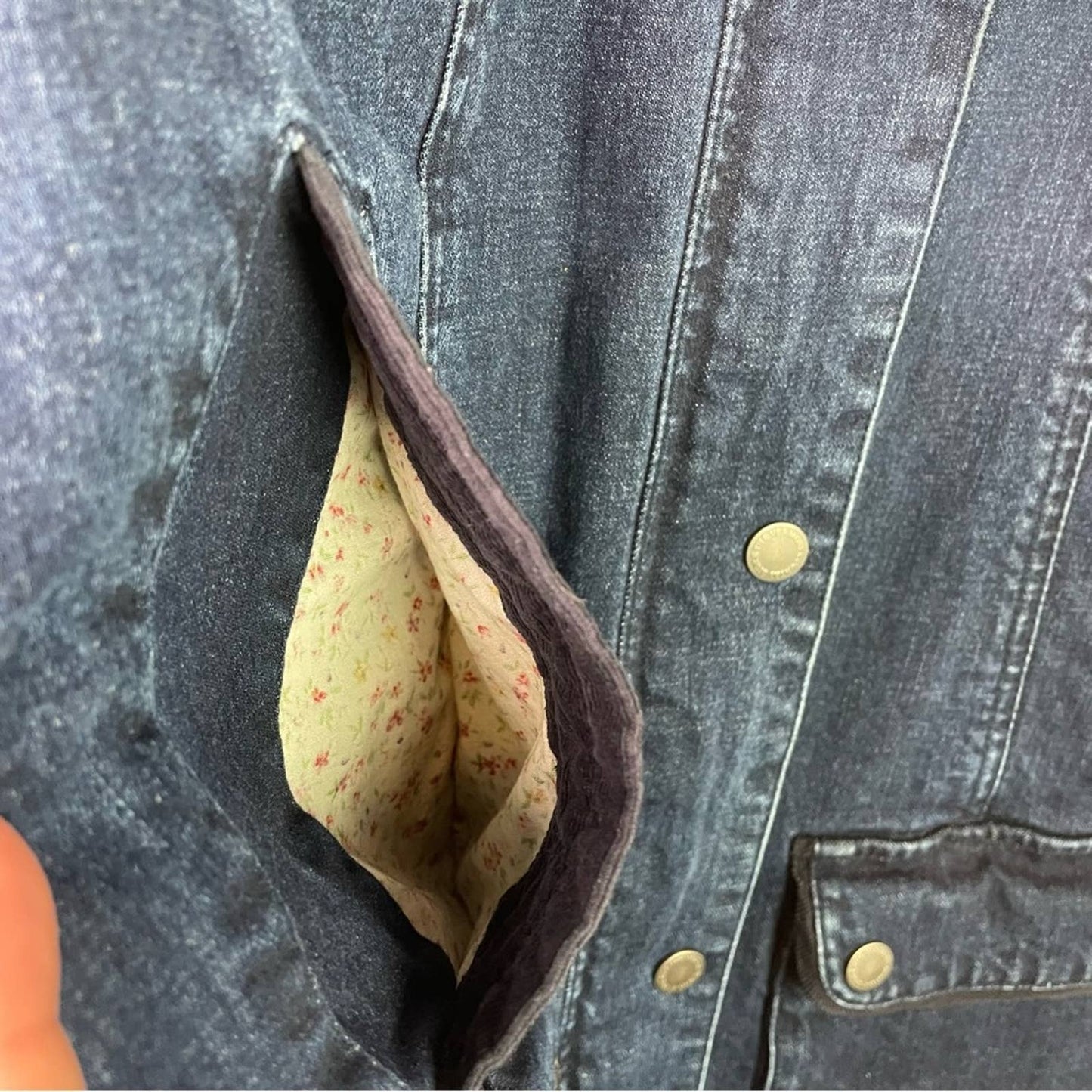 The Vermont Barn Coat Denim Jacket Many Pockets Utility M
