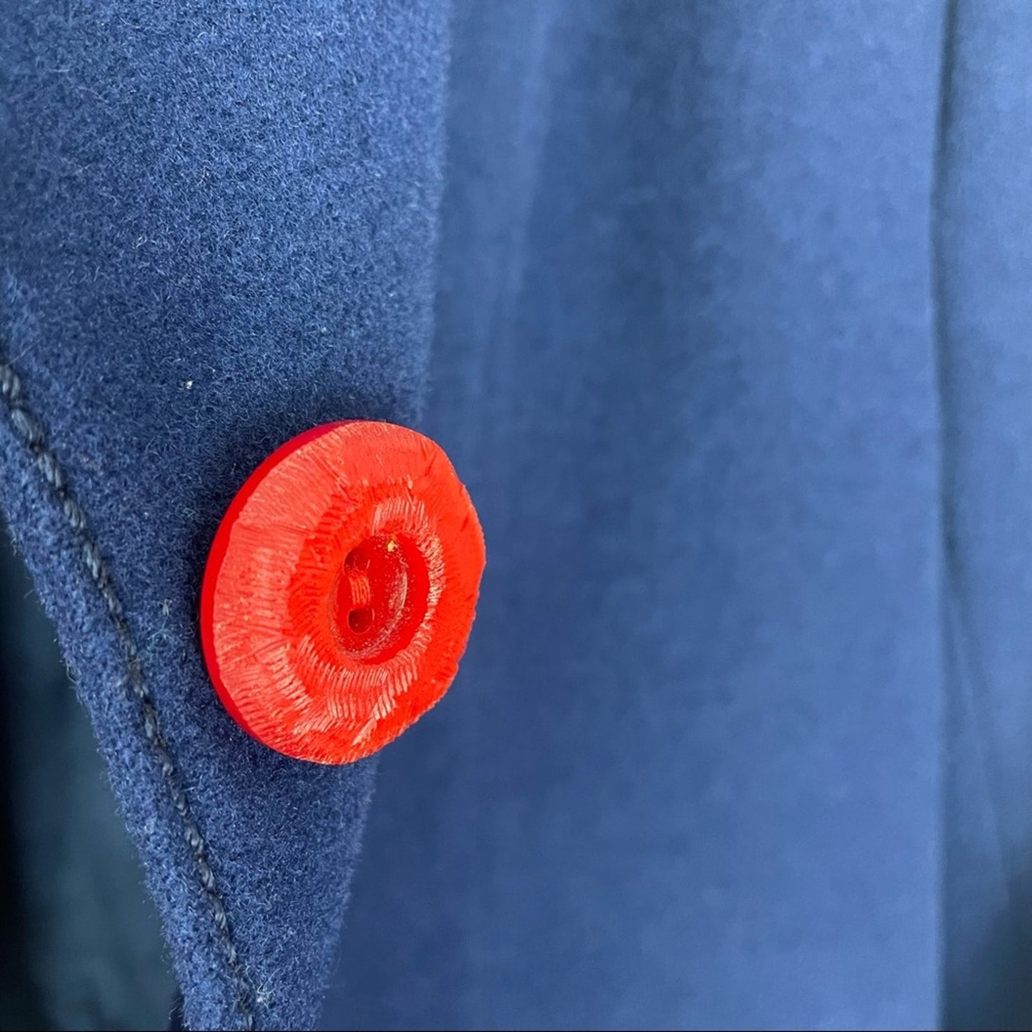 Wool Blue Blazer Red Buttons Vintage James Smart Medium