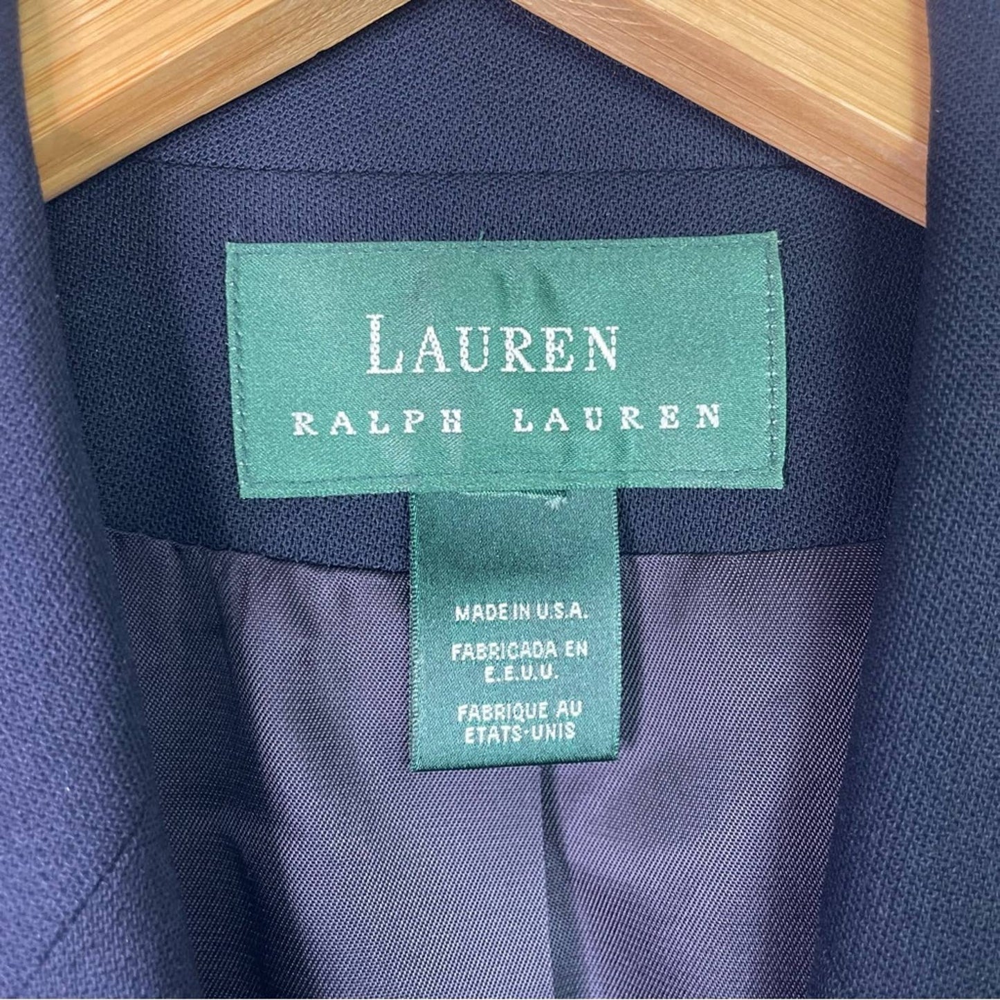 Ralph Lauren | Vintage Navy Blue Blazer Double Breasted Wool Emblem