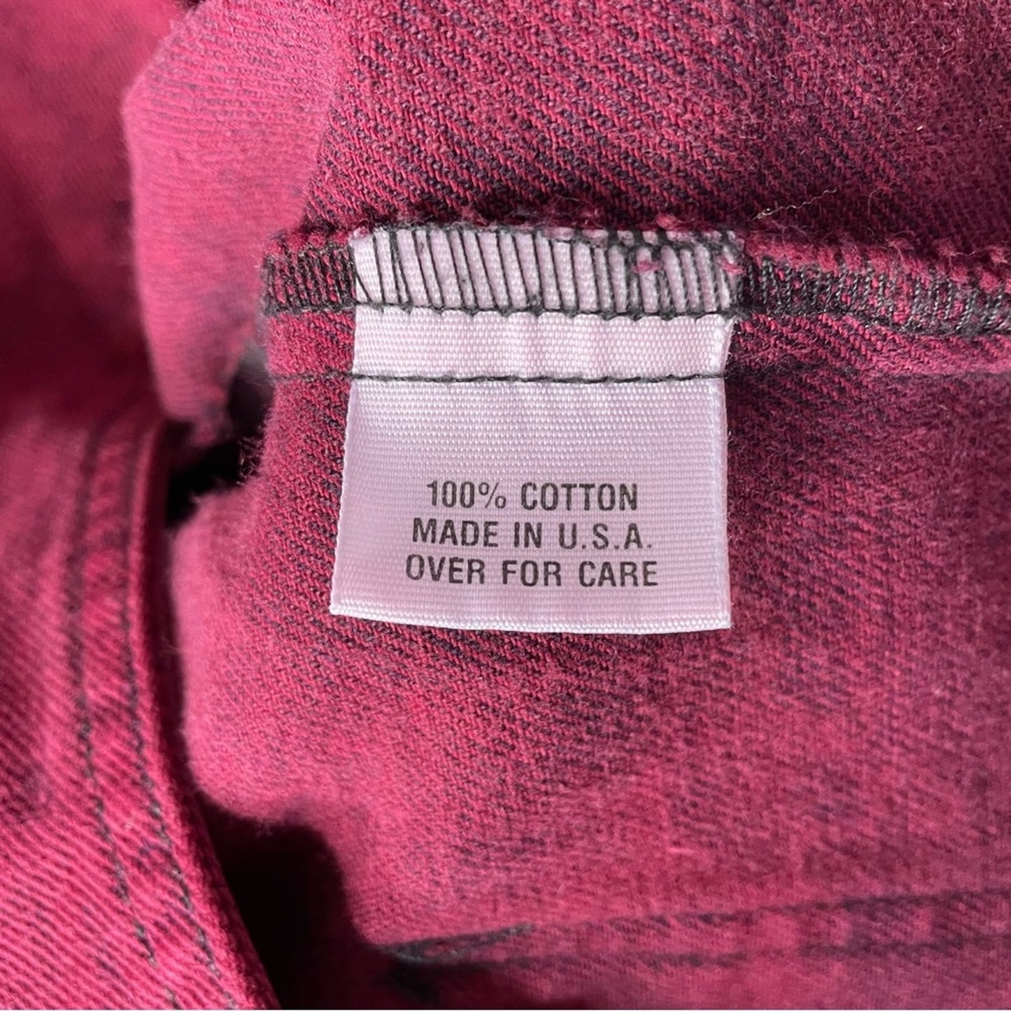 Sundance | Maroon Denim Jacket Long Pockets Vintage Jean Jacket Coat Large