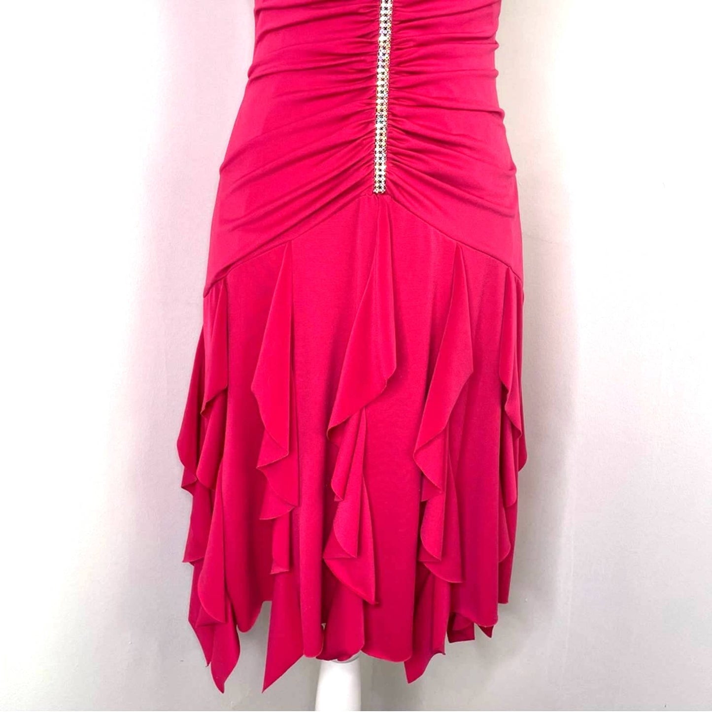 Vintage Scott McClintock Hot Pink Body Con Dress Small Barbie