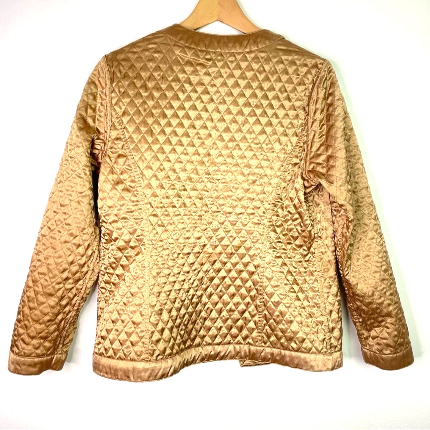Leopard Print Quilted Jacket Bronze Reversible