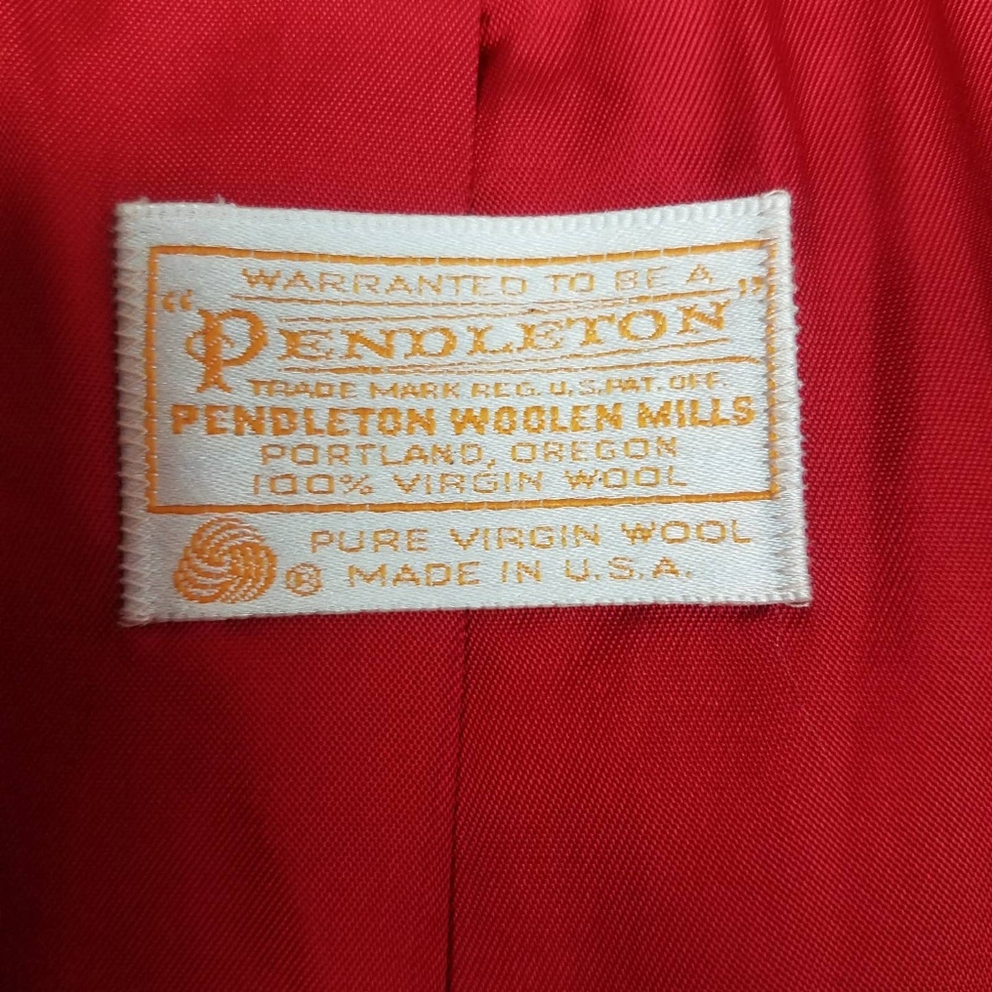 Pendleton | Vintage Red 100% Wool Button Down Jacket