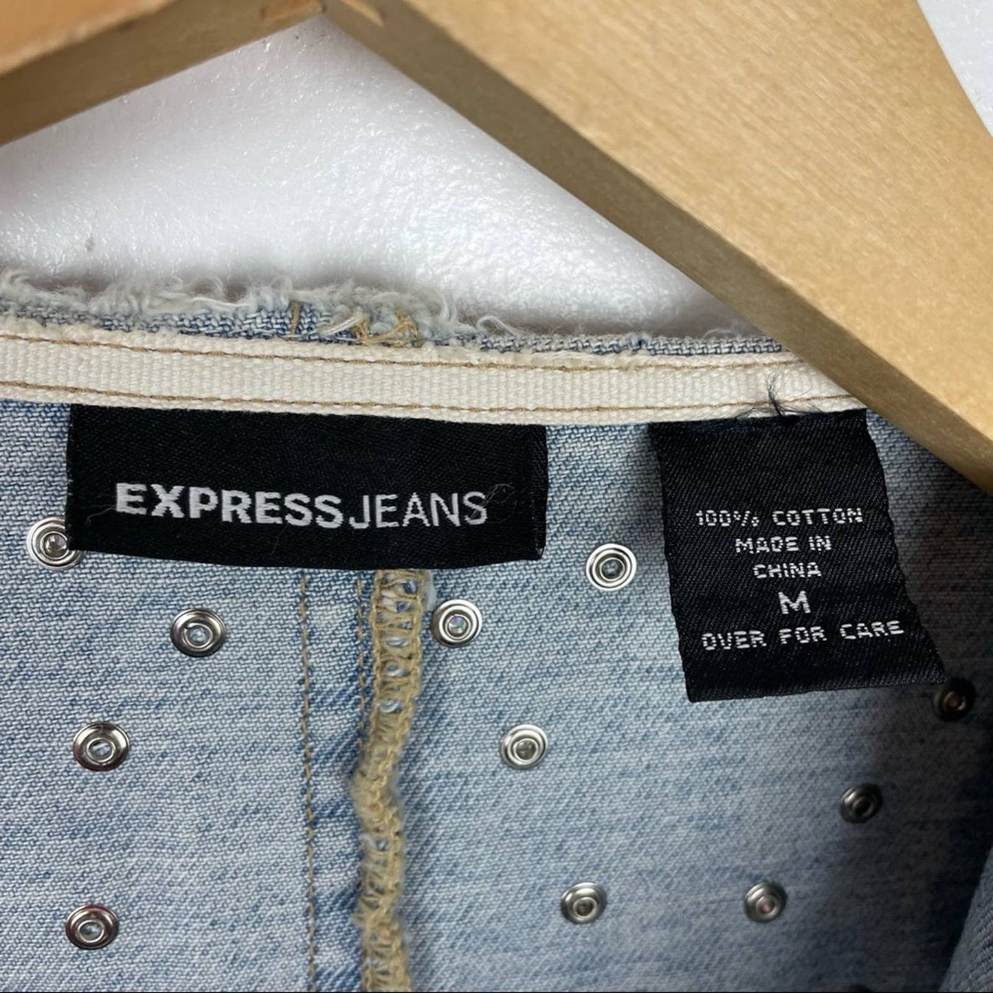 Vintage Express Jeans | Denim Jacket with Sparkles Rhinestones