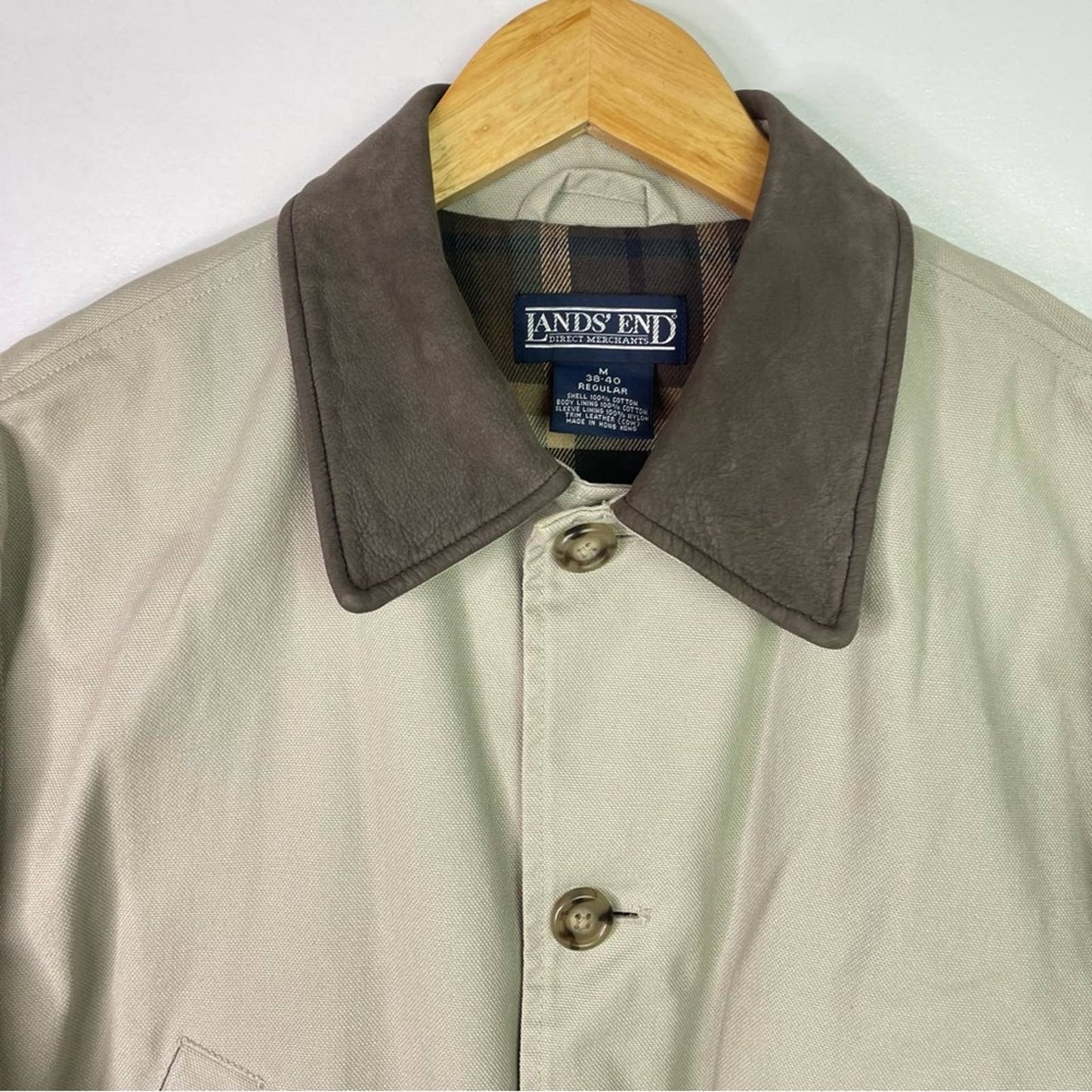 Lands End Vintage Barn Coat Utility Jacket Canvas M