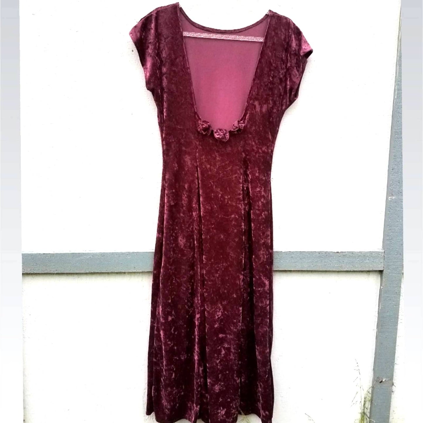 Vintage Velvet Purple Maxi Dress 90s All That Jazz Velour