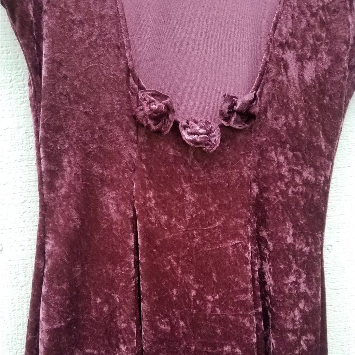 Vintage Velvet Purple Maxi Dress 90s All That Jazz Velour M