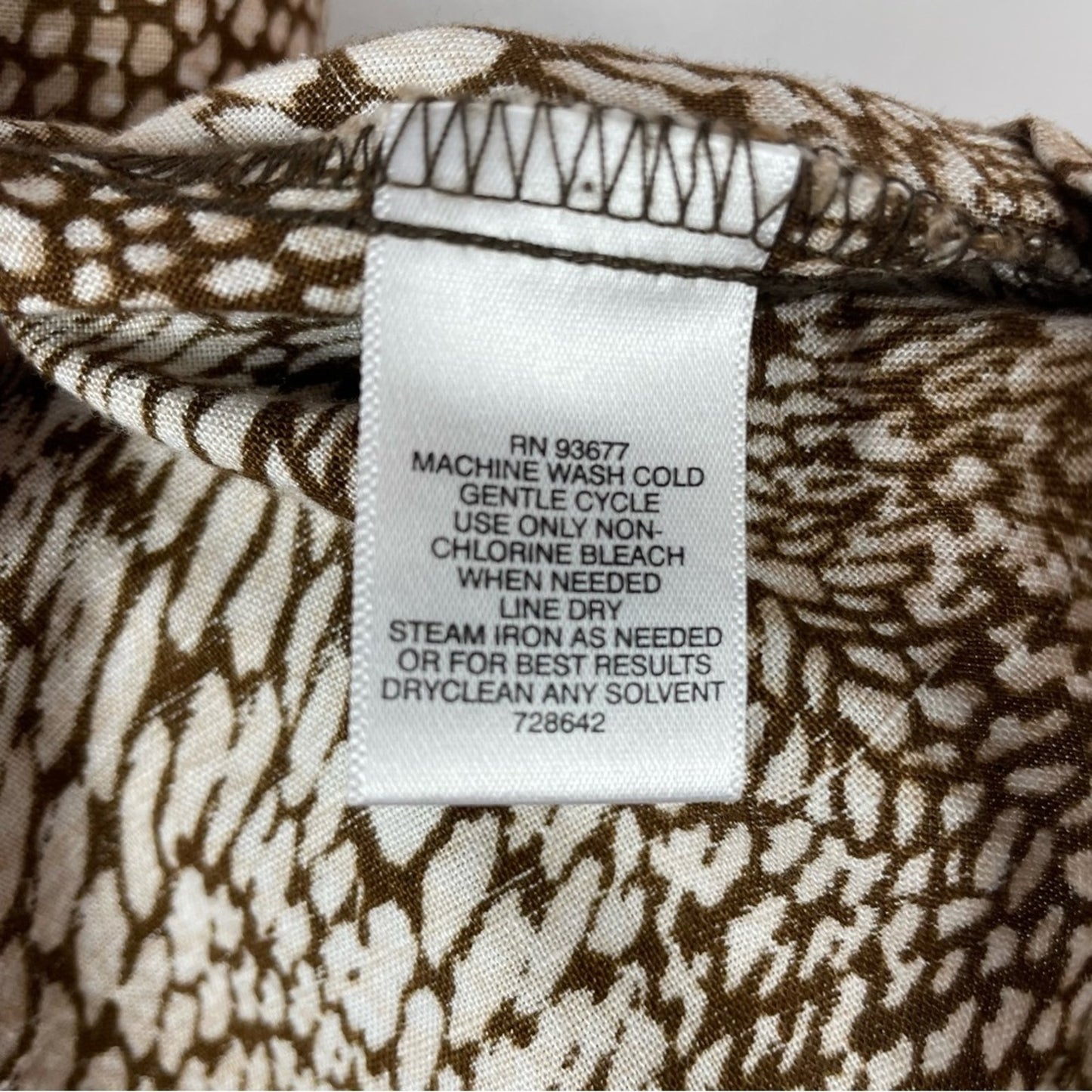 Vintage Liz Claiborne Brown Tank Top Linen Cotton Blend XL