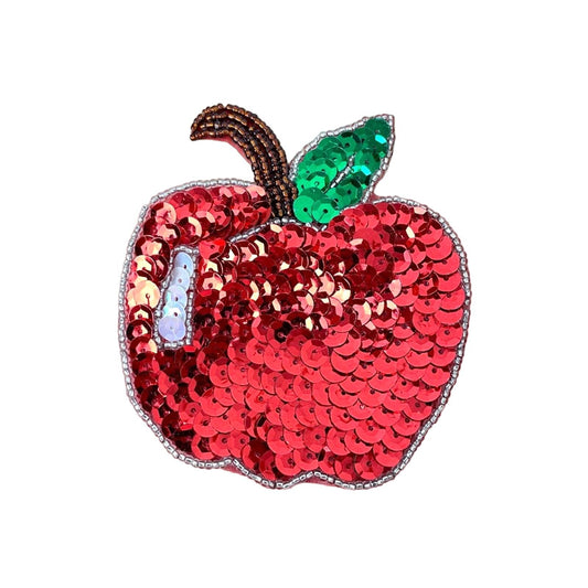 Vintage Sequin Apple Pin Embellishment Patch