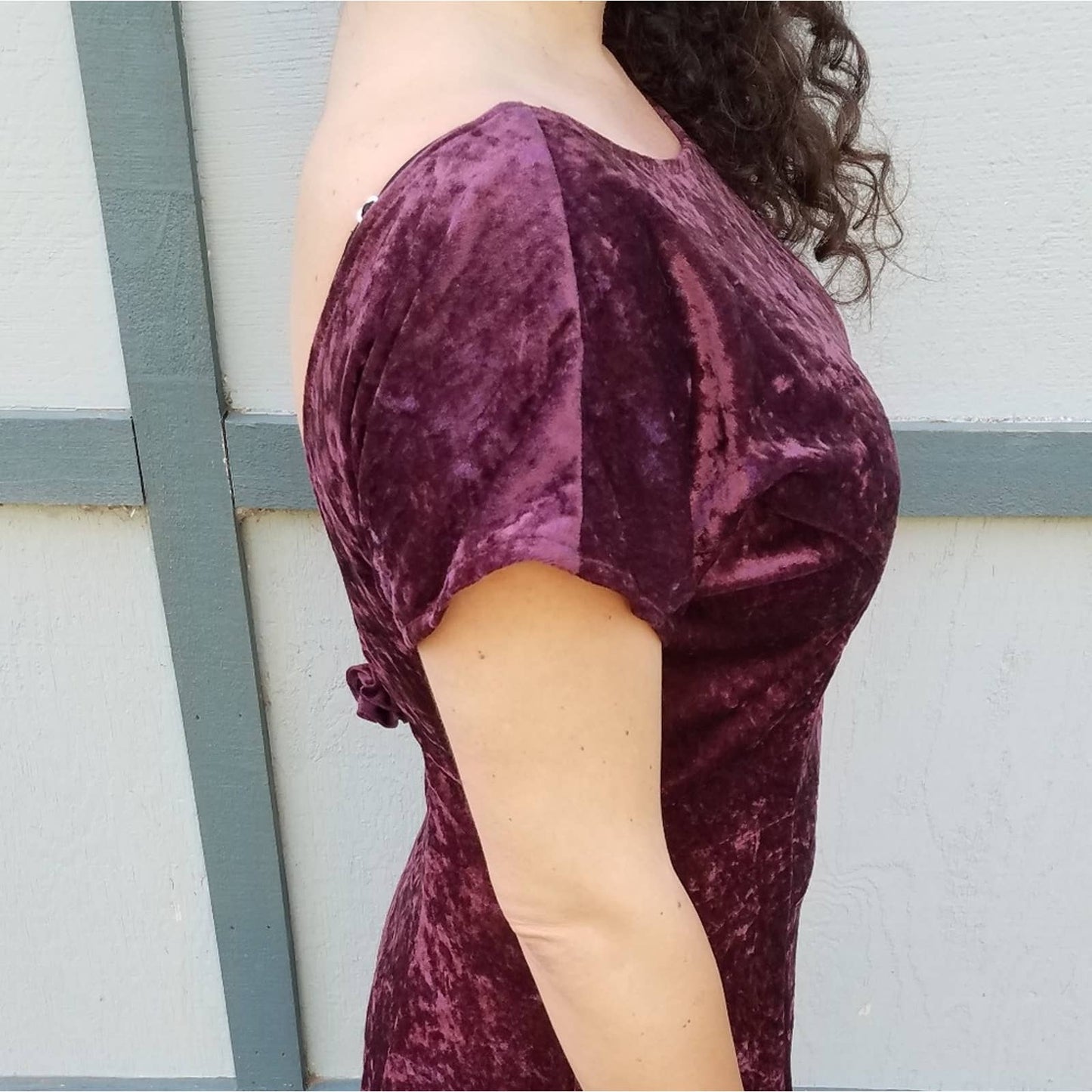 Vintage Velvet Purple Maxi Dress 90s All That Jazz Velour