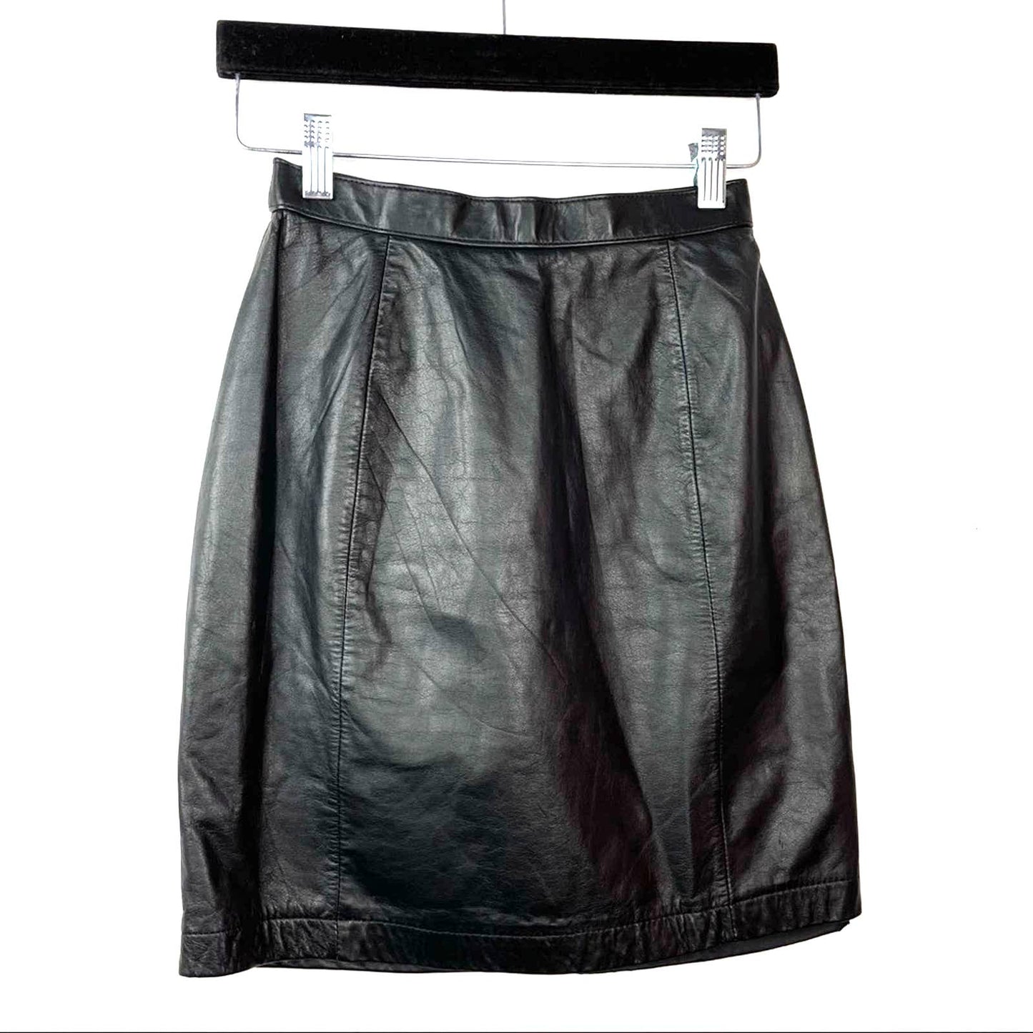 Vintage Wilson’s Leather Black Leather Skirt Mini Small