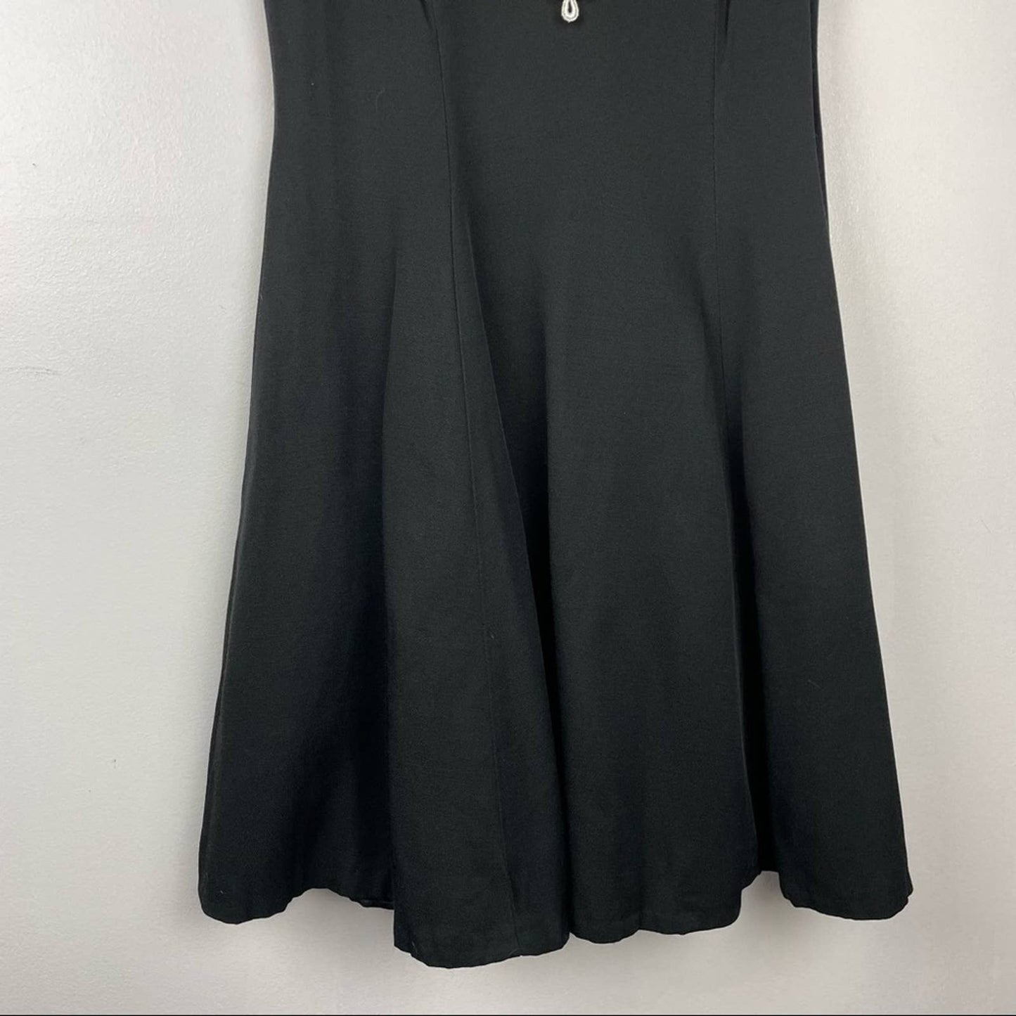 Vintage Black Off the Shoulder Dress Gunne Sax White Lace