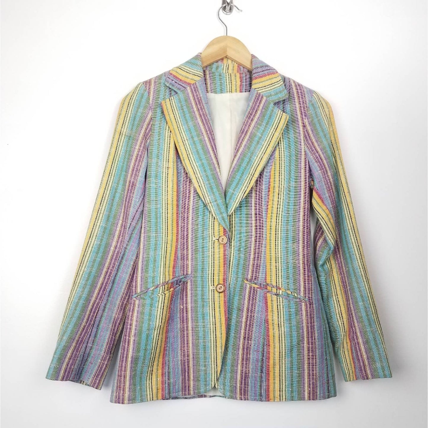 Ellen Tracy | Vintage Rainbow Blazer Jacket Pocket