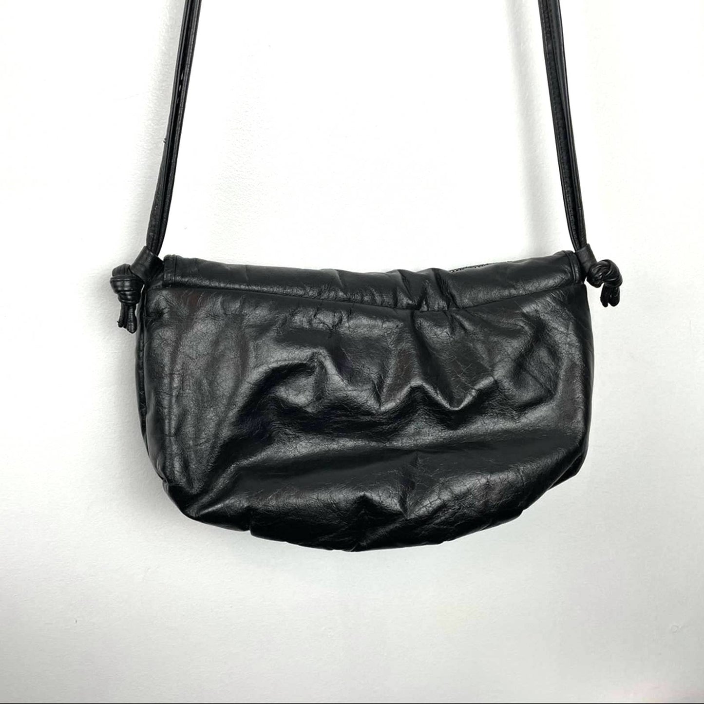 Vintage Moonbags Leather Purse Black Patricia Smith Designs 1980s